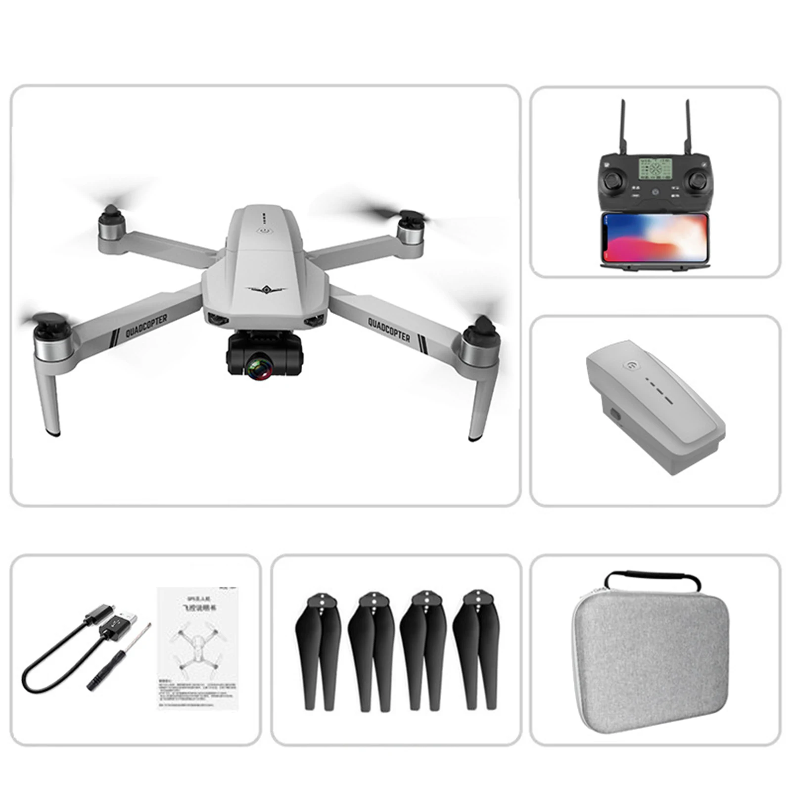 Drohne für Luftaufnahmen Quadcopter Hochauflösende Luftbildfotografie Hindernisvermeidende Drohne Ferngesteuertes Fluggerät