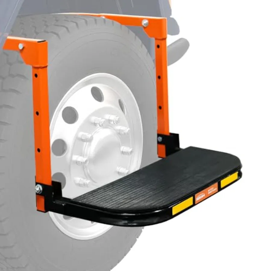 

Folding Tire Step for Trucks SUVs and RVs Adjustable Truck Tire Step and Wheel Step for Pickup Trucks Heavy Duty Platform with