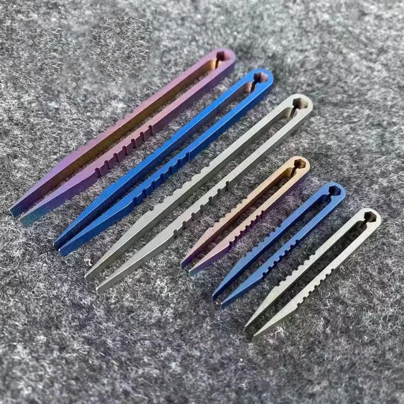 1PC TC4 Clip Titanium Tweezers Pick Up Clamping EDC Multipurpose Gadget Professional Camp Outdoor Pocket Maintenance Tool