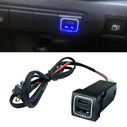 Quick Charge Dual USB QC3.0 USB Interface Socket For Toyota Highlander Land Cruiser Prado 150 Rav4 Camry Corolla 18-22