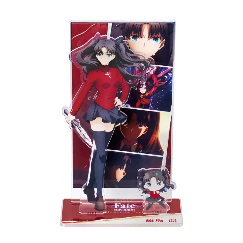 Tohsaka rin acrílico suporte figura série destino periféricos de jogo quarto dormitório desktop originalidade dos desenhos animados ornamento coleção