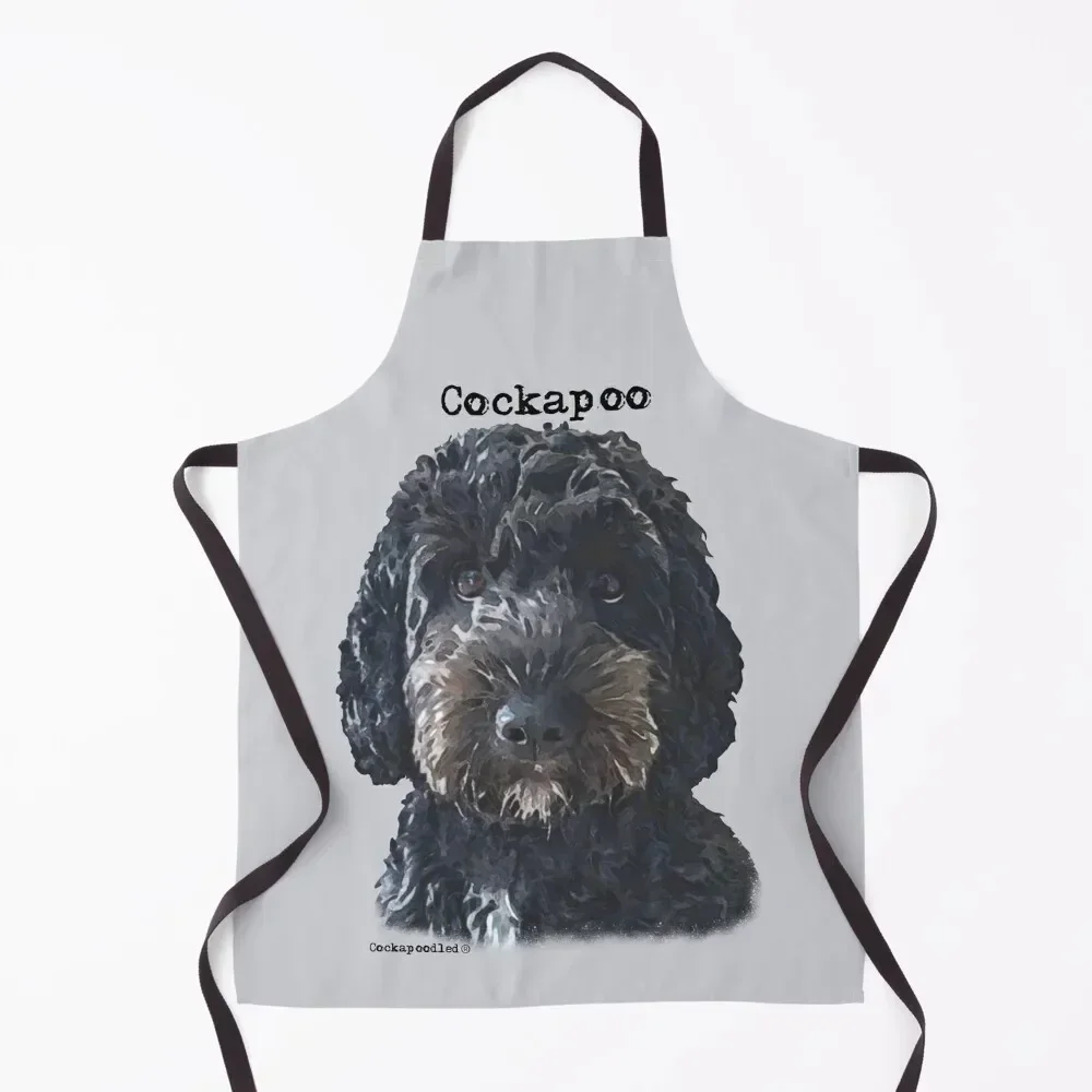 Black Cockapoo Dog Apron Kitchen And Household Goods christmas kitchen Kitchen Tools For Man Apron