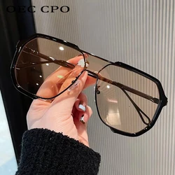 Trends Punk Sunglasses Women Oversized Goggle Fashion Sunglasses For Men New Steampunk Female Eyewear UV400 De Sol Oculos