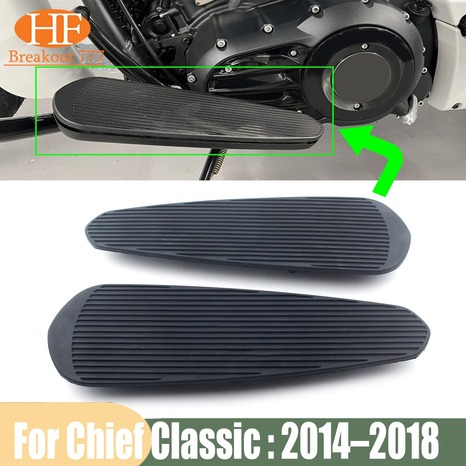 Rubber Floorboards Foot Pedals For Indian Chief Roadmaster Chieftain Springfield