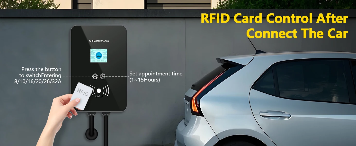 Kolanky 22KW/11KW EV-Ladegerät Typ 2 32A 16A EU-Stecker 5M Kabel Zeitverzögerung Heimladestation für Elektro- und Hybridfahrzeuge – Detail 7