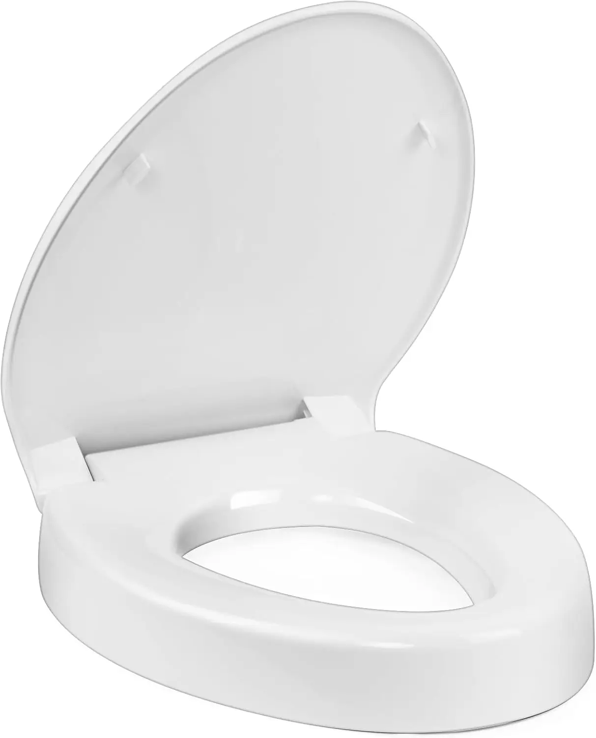 

Подъемное сиденье для унитаза удлиненной формы, высота 3 дюйма, крышка с плавным закрыванием, нескользящая конструкция, простая установка для пожилых людей