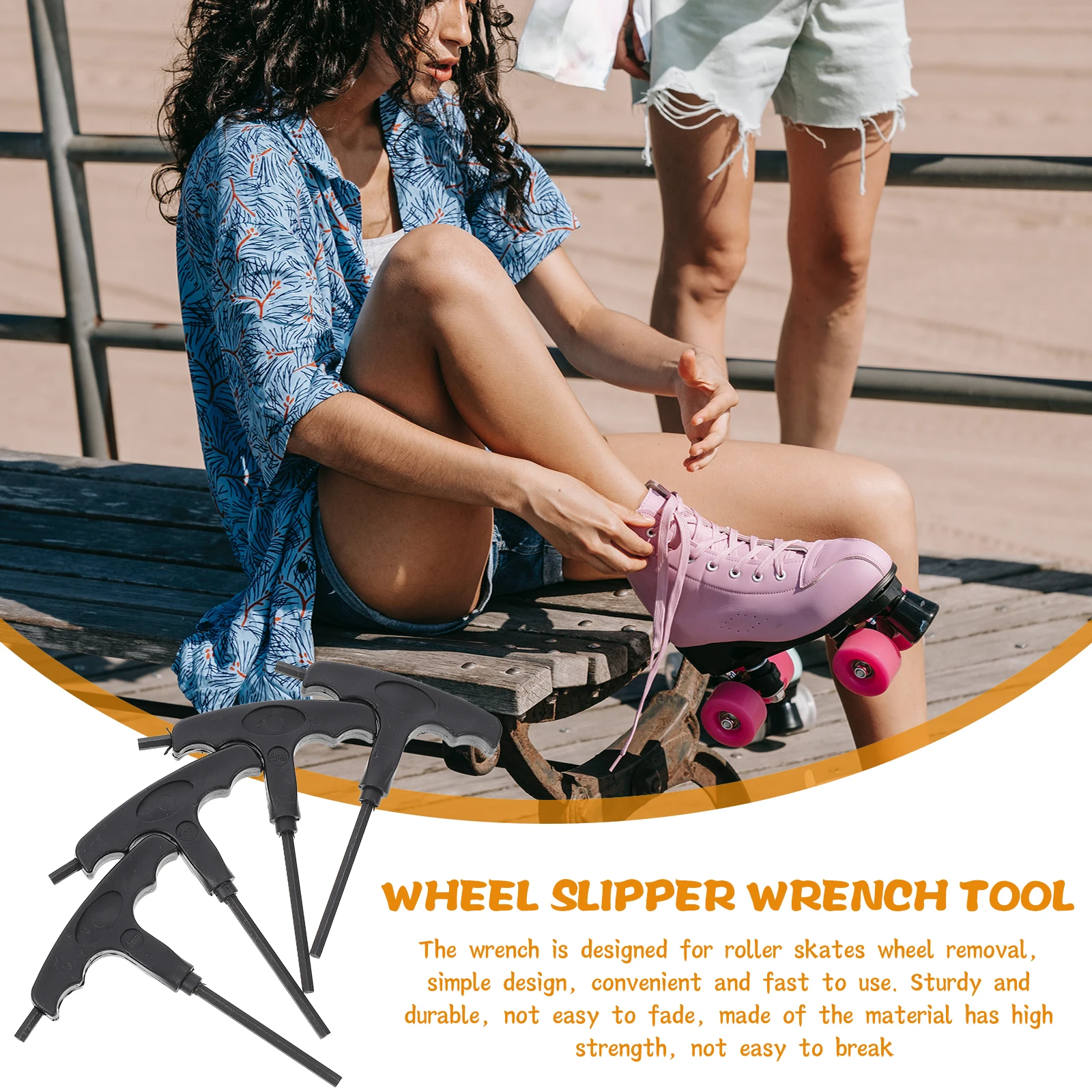 4Pcs Roller Skates Wrench T Shaped Shoes Tool Wheel Disassembly Skating Accessories Non-Slip Wear-Resistant Long-Lasting Skates