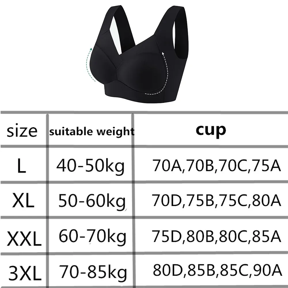 3pcs Scarless Bra Underwear Seamless Sexy Large Size Top Comfort Lingerie Wrapped Chest Gathering No Steel Ring Sports Underwear