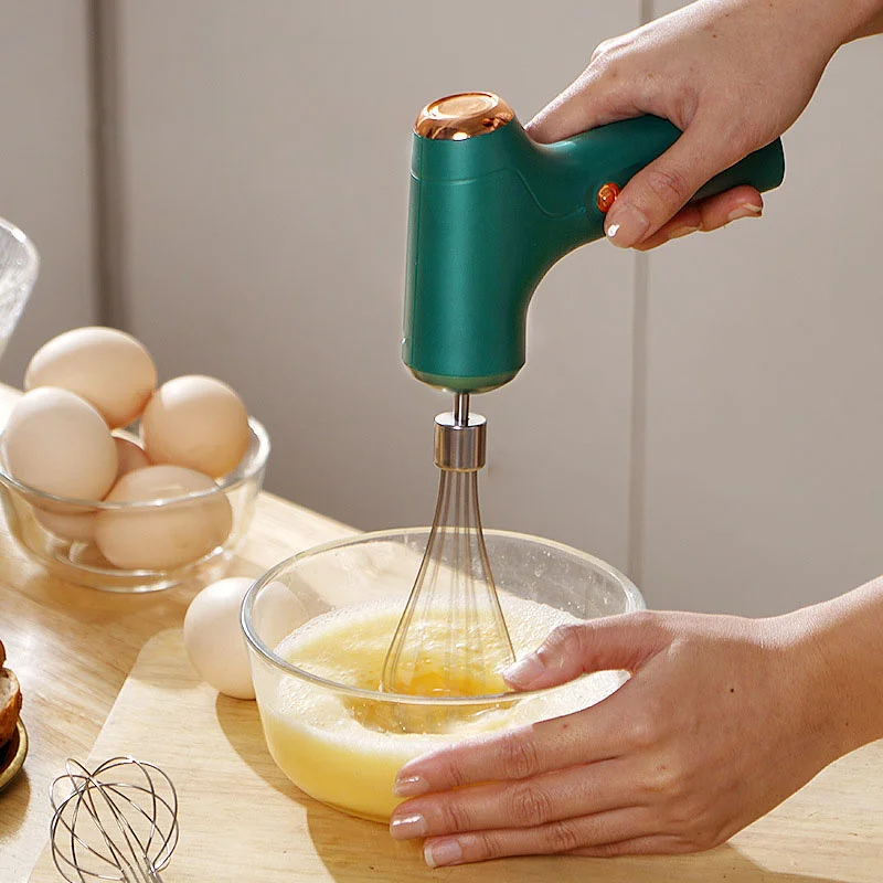 

Household Wireless Electric Mini Automatic Egg Beater Cake Cream Egg White Beater Mixing Rod Baking Tool Kitchen Accessories