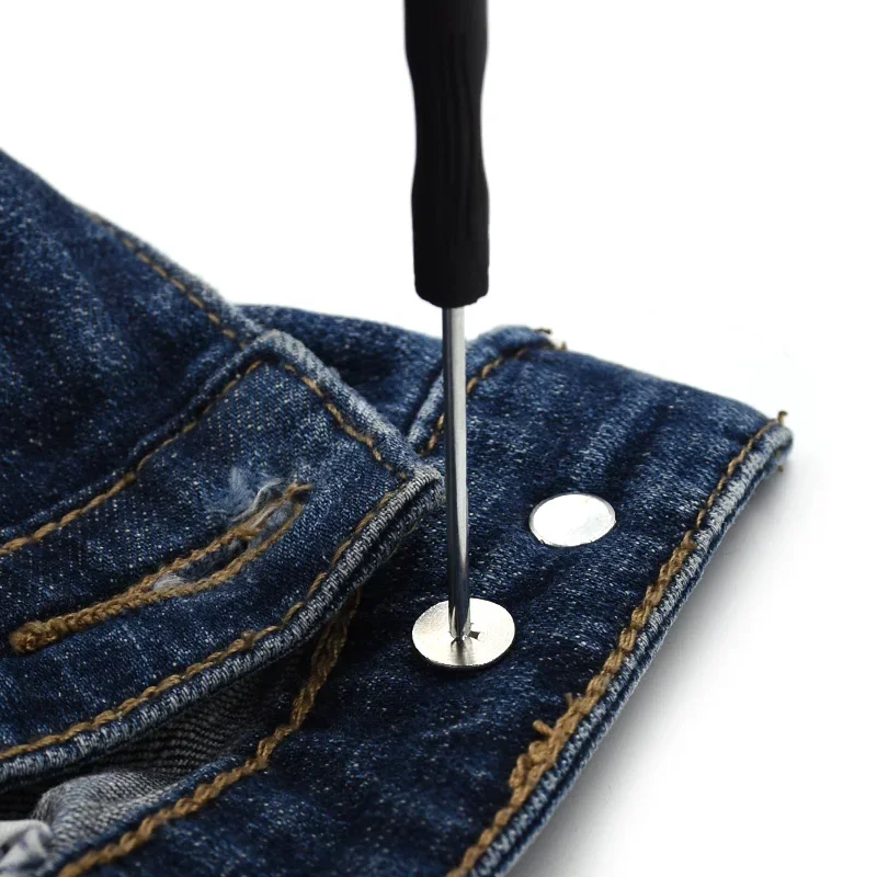 20 sets 17MM jeans button with a screwdriver,Adjustable waist button, sewing-free, universal button, nail-free, removable waist