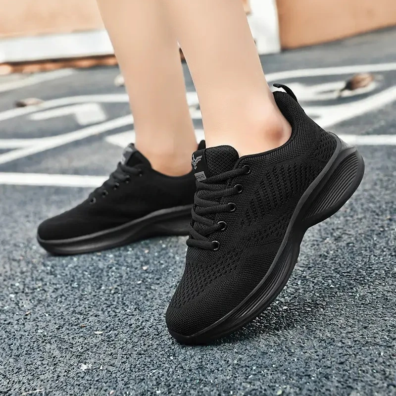 Novo estilo de tênis de corrida feminino almofada macia absorção de choque sapatos esportivos unissex luz anti-deslizamento sapatos de treinamento de lazer