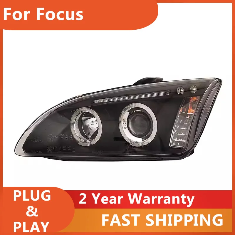 

Автомобильные аксессуары для фар Ford Focus 2005-2008 Focus, фара DRL, указатель поворота, линза проектора ближнего и дальнего света