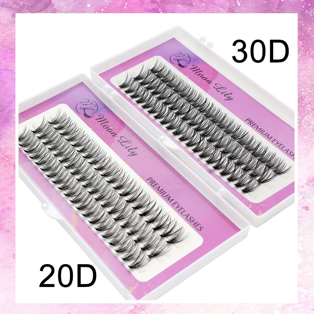Mond lilie profession elle 20d 30d Einzel cluster Nerz Wimpern Verlängerung 3d Volumen effekt natürliche weiche Make-up Pfropfen Faux Wimpern – Detail 1