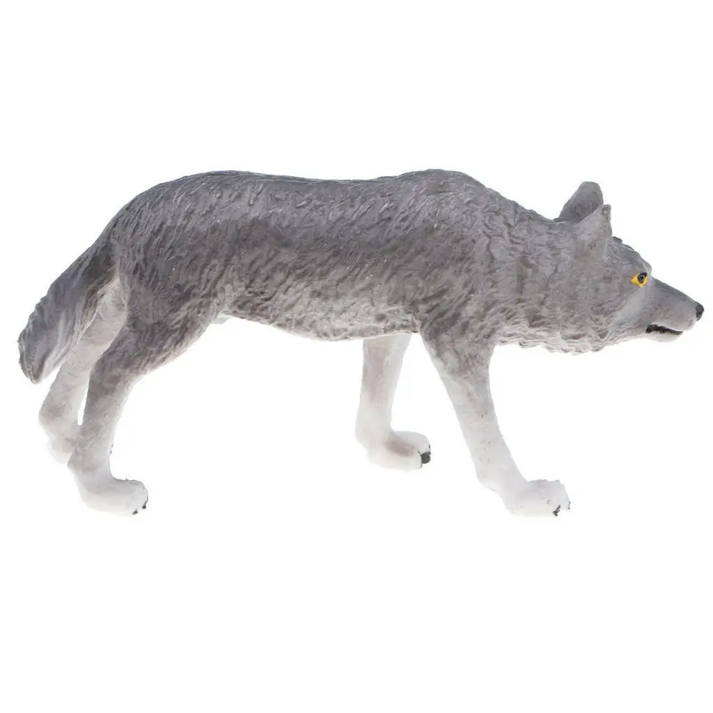 Simulação Gray Walking Animal Model Toy para crianças, favores do partido