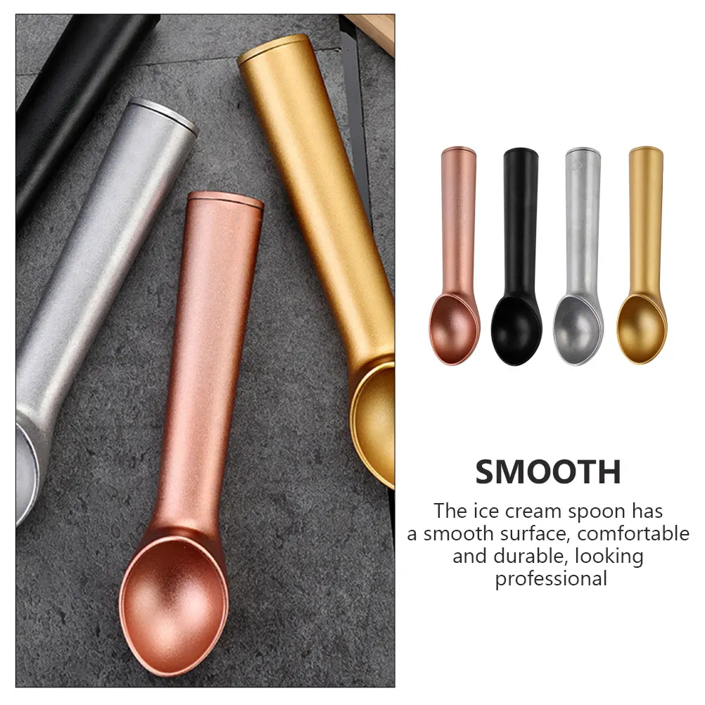 

4 Pcs Ice Cream Melon Baller Scoops Small Dessert Spoon for Portion Thicken Scooper Professional