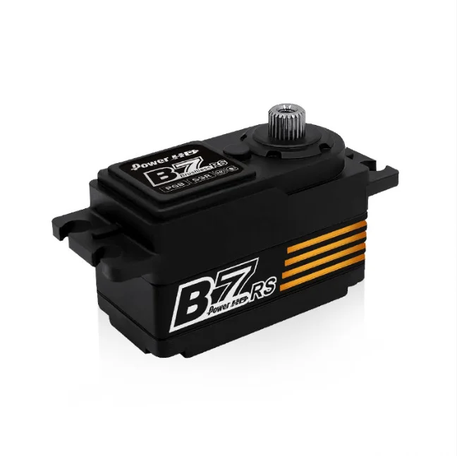PowerHD B7-RS brushless servo motor with a 90-degree angle and 13KG torque  featuring a short-body metal gear weighing 48 grams