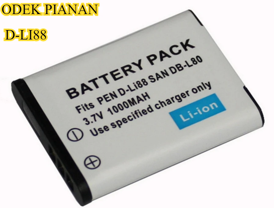 

1000mAh D-LI88 Battery Is Suitable for Pentax K-70 K-3 II K-5 II K-S2 KP and DB-L80 Rechargeable Camera Batteries