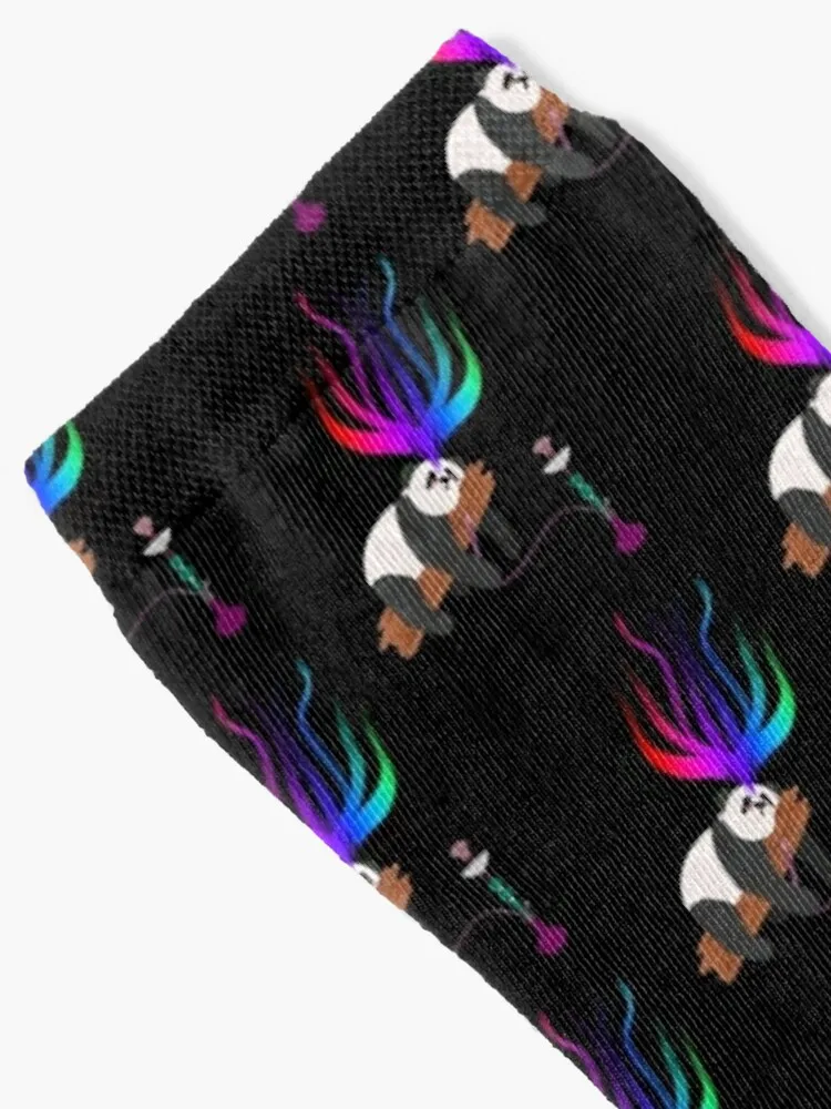 Panda Hookah chill Socks aesthetic japanese fashion ankle Socks For Girls Men's