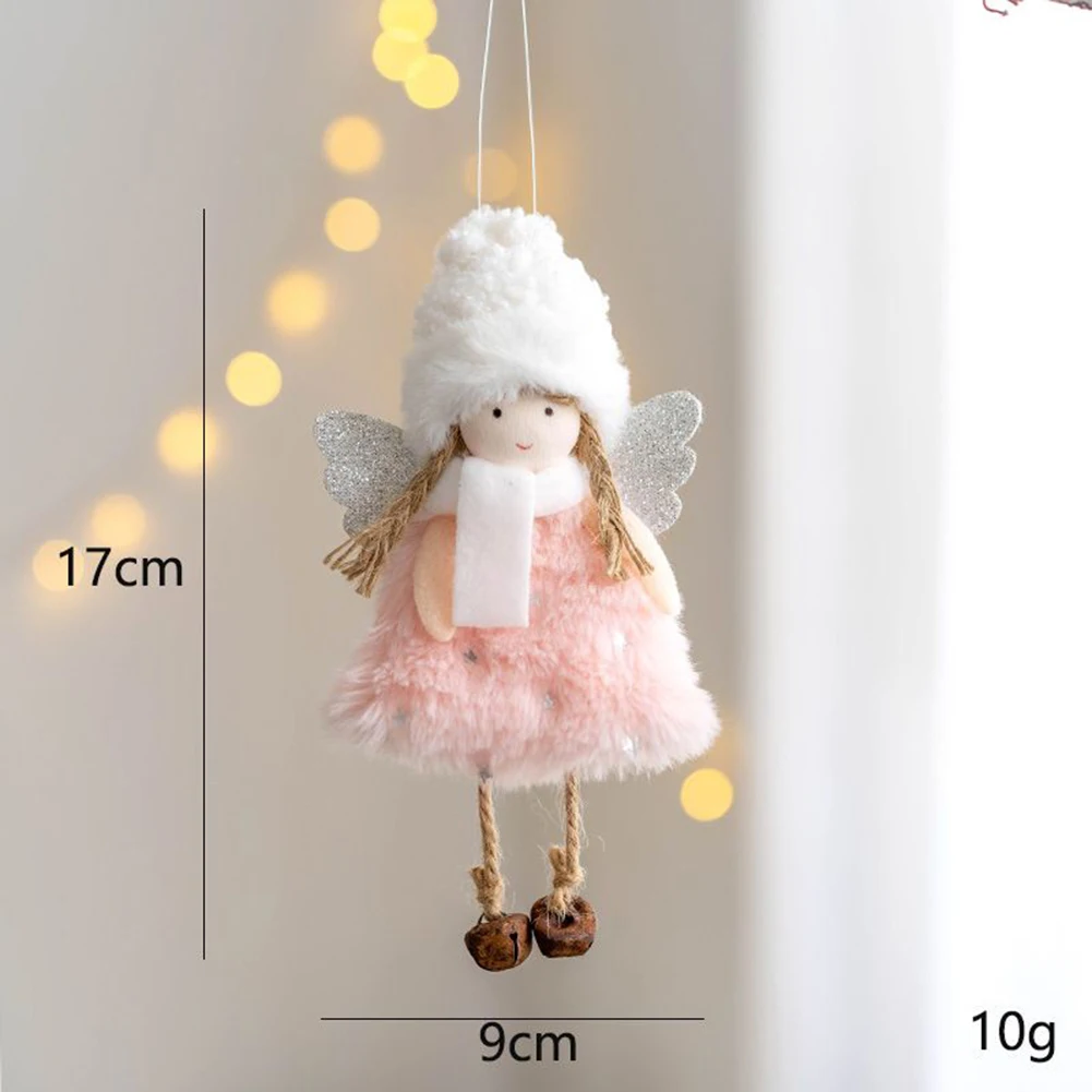 Pendant Christmas Doll Exquisite 1 Pc Angel Plush Doll Pink/White/Gray Xmas Tree Hanging Ornaments High Quality