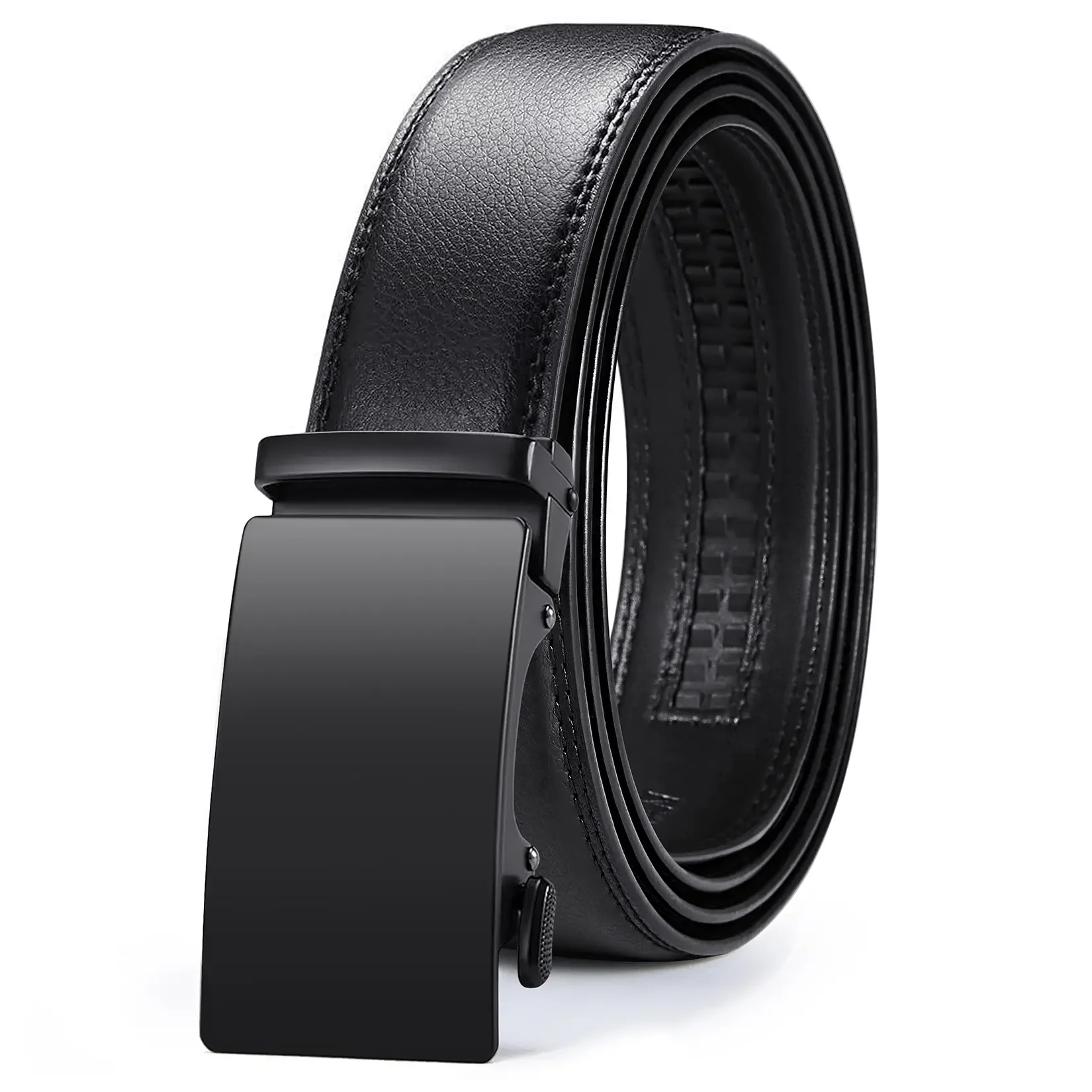 

【Flash Sale】Men's Cowhide Elastic Adjustable Waist Leather Belt, Modern Easy-Release Ratchet Buckle, Elegant Design for Dress & Casual Wear, Men's Accessories, Gifts for Boyfriend, Gift Box Included, Leather Belts, Adjustable Waist Belt,summerwins summerw