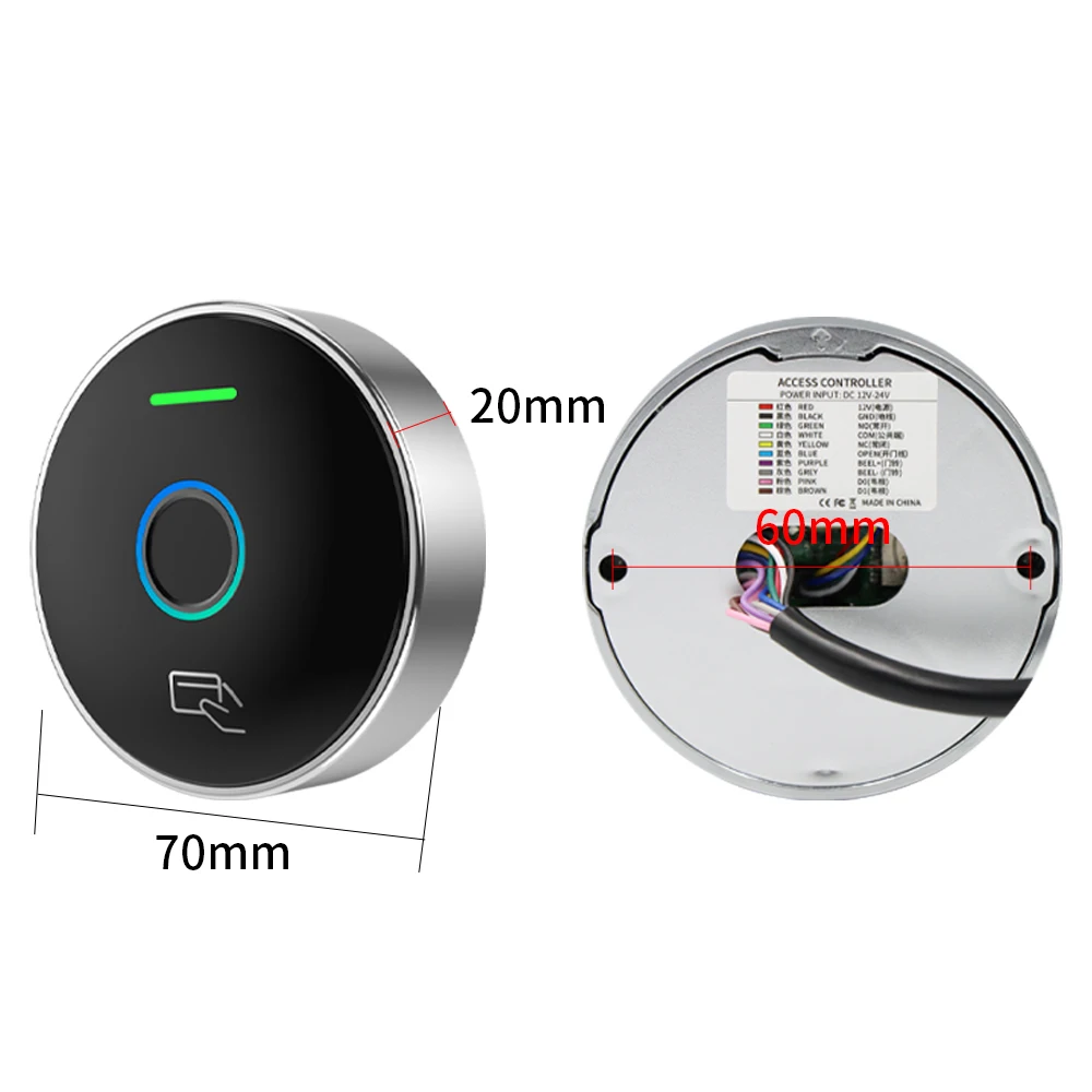 Asia-Teco IP67 Waterproof Metal Fingerprint Access Control TTLOCK APP WiFi Control 13.56Mhz Card Supports Employee Attendance