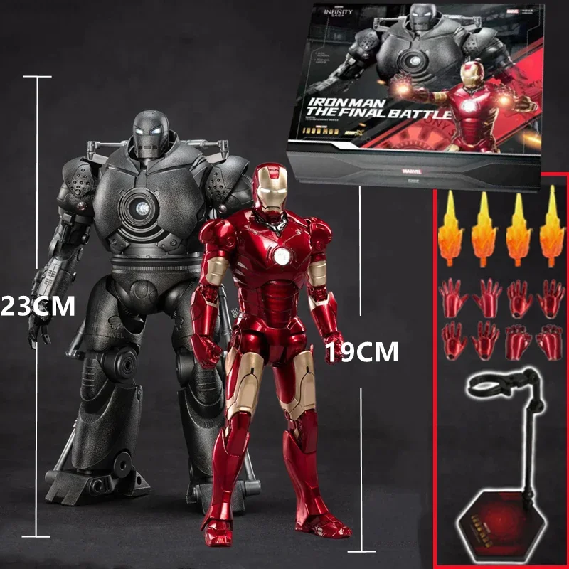 Zd-traje de Dueling Iron Man Mk3, juego de 1/10 luces Led, colección limitada, muñeca móvil, regalo de cumpleaños