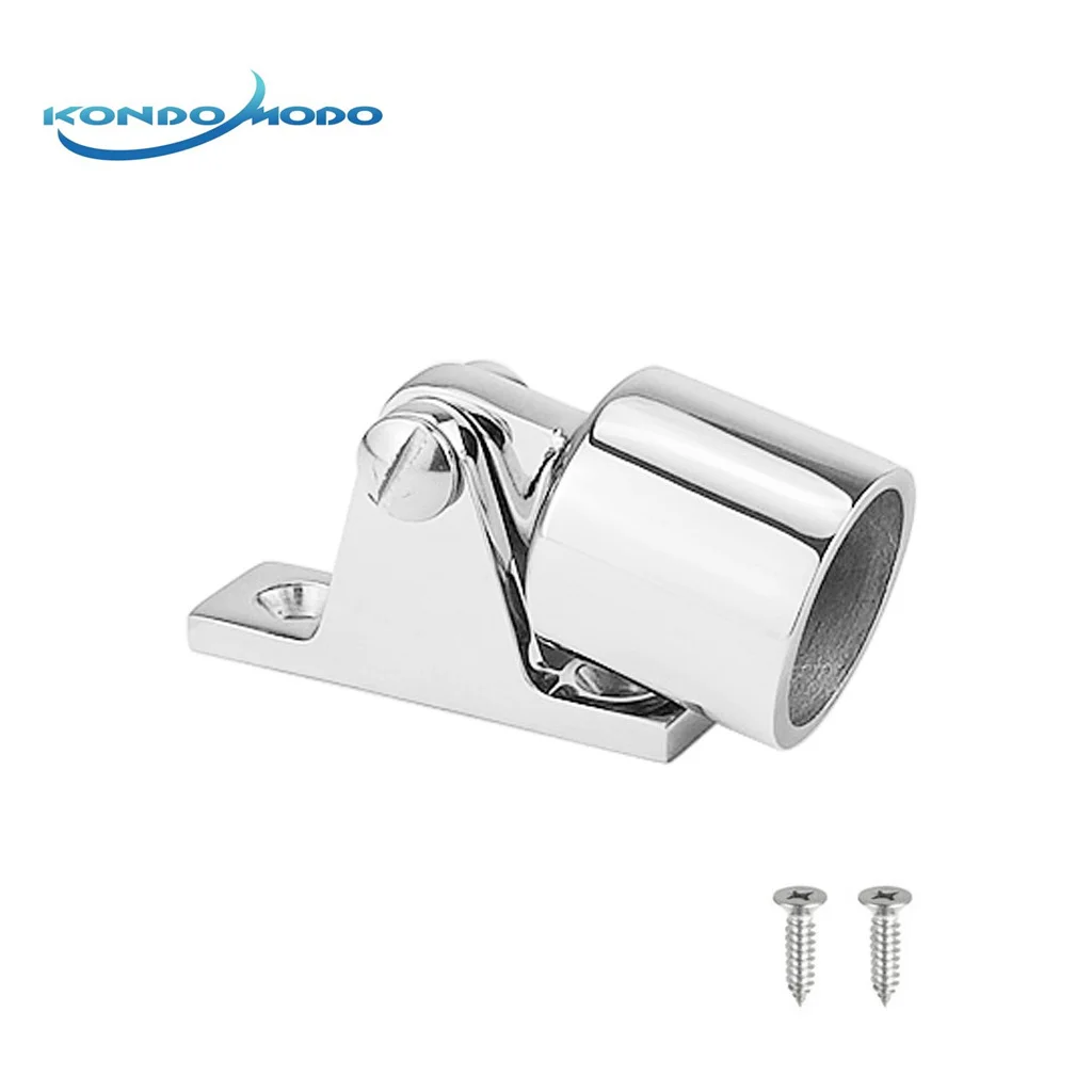 Boat Bimini Top Stainless steel 316 Fitting Deck Hinge Slide Cap Pipe Eye End Cap External Eye End Canopy Tube Boat Accessories