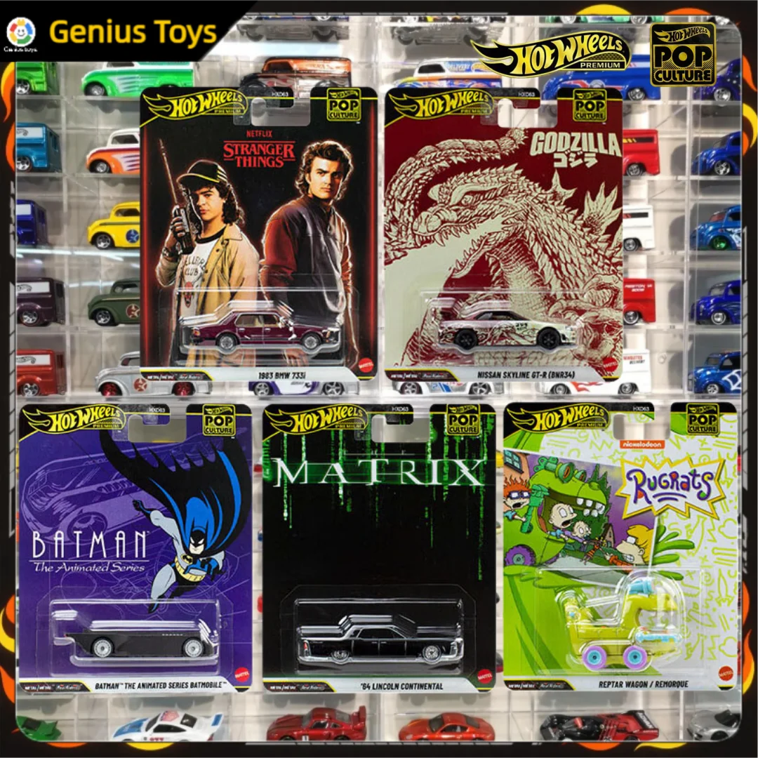 

Новейший литой автомобиль Hot Wheels Premium Pop Culture Alloy 1:64 Nissan GTR34 Lincoln Continental BMW Коллекционная игрушечная модель автомобиля