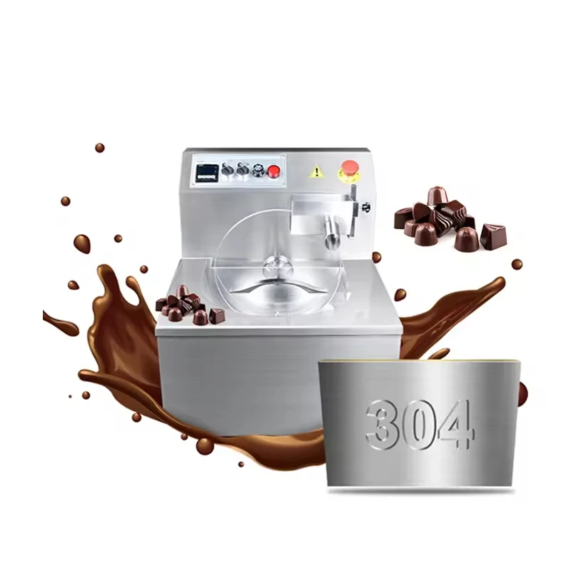 Small Automatic Chocolate Tempering Machine - 5-15kg Mold Forming/Melting, Home/Commercial, Stainless Steel, Easy Operate