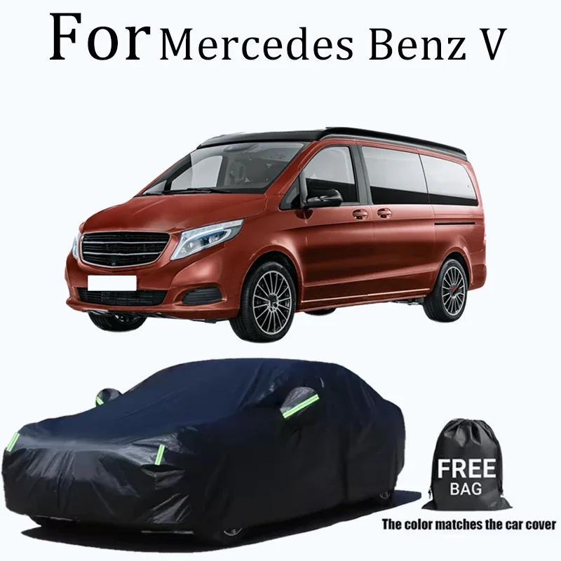 

Чехол для автомобиля Mercedes-Benz V-Class W638 W639 CLA, уличный, водонепроницаемый, пылезащитный, от солнца, дождя и снега, из плотной ткани Оксфорд, полноразмерный