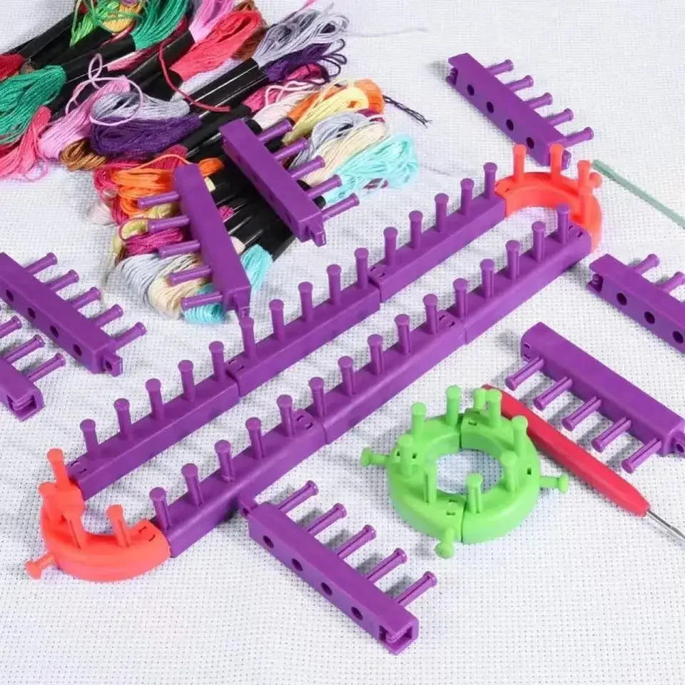 2024 Knitting Machine DIY Splicing Multifunctional Loom Knitting Frame Kids Education Long Ring Set with Crochet Scarf Hat Socks