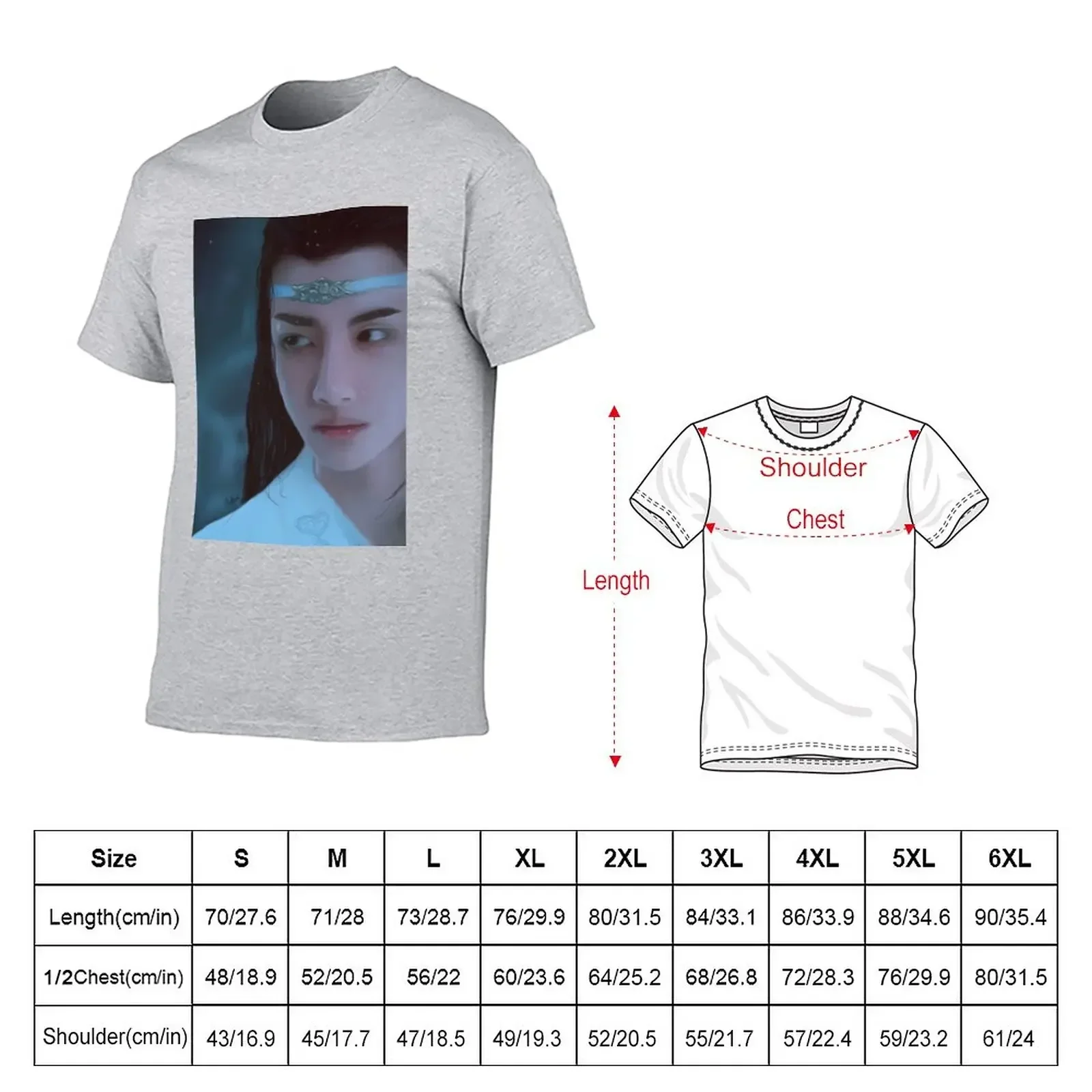 Lan Wangji T-Shirt vintage clothes blanks summer top mens tall t shirts