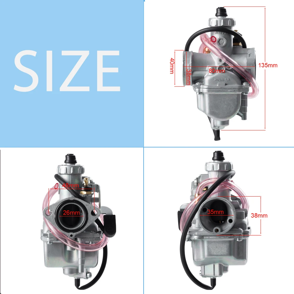 VM22 26mm Carburetor For Mikuni carb 125cc 138cc 140cc Pit Dirt Bike ATV Quad PZ26 Performance Carburetor