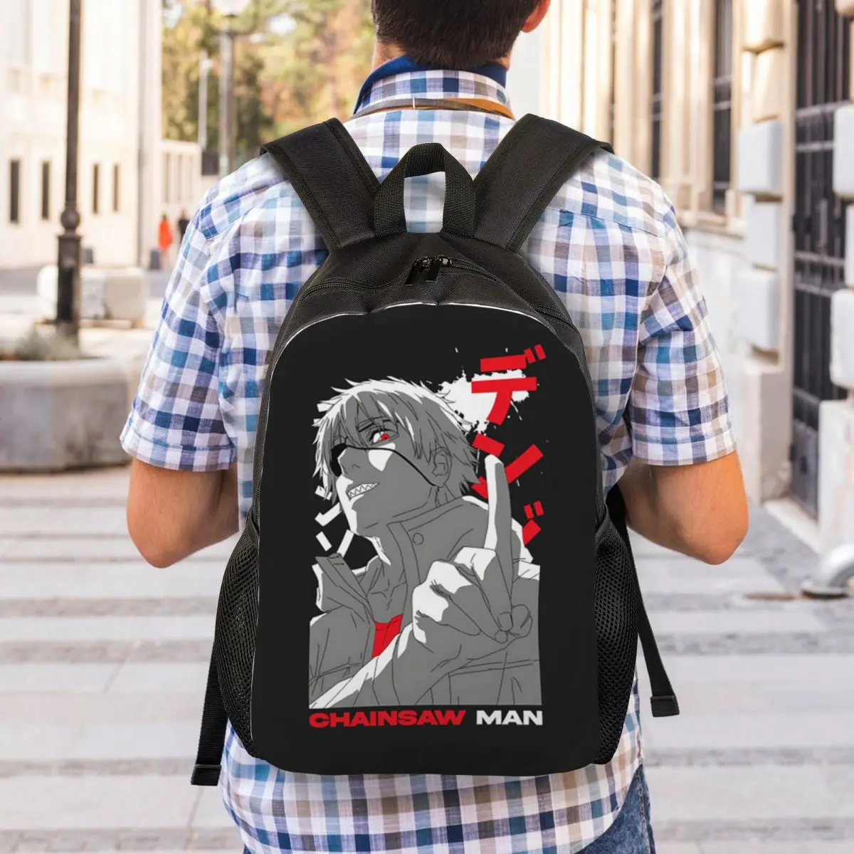 Anime Chainsaw Man Devil Backpack Student Boys Girls BookBag School Bag Laptop Shoulder Bags
