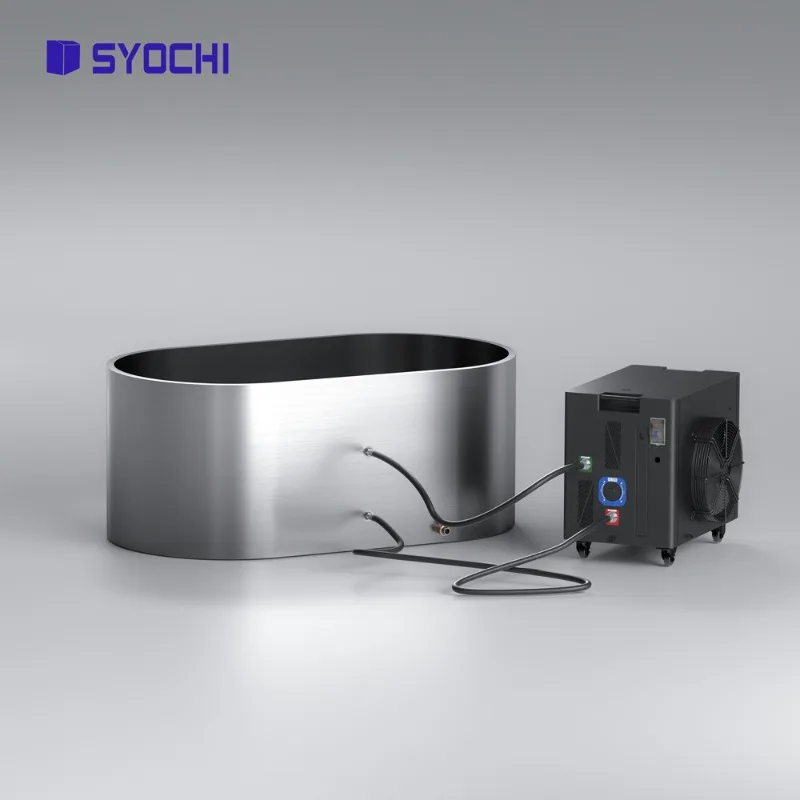 Stainless Material Cold Plunge Athlete Ice Bath Tub Spa Massage Tub Freestanding Ice Bath Tub