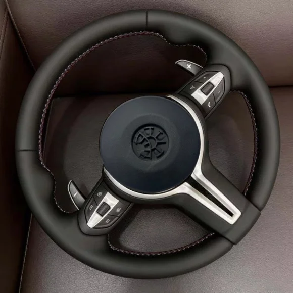 Genuine Leather Steering Wheel For BMW F30 M2 E90 320d F36 M4 F83 F10 X3 X5 F06 M3 E92 E87 F20 F33 F22 F01 F15 X2 F39 Renovation