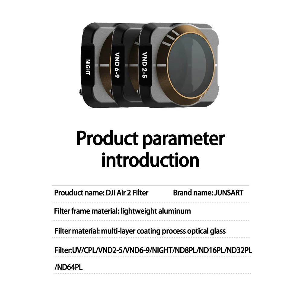 DJI Malic Air2 Filter ND Dimming CPL Polarization Mirror UV Protection Film Lens Accessories