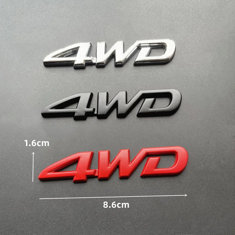 3D Metal 4WD Logo Car Trunk Side Fender Badge Badge Sticker Decal for Kia Sportage Ceed Picanto Rio ProCeed Niro 5 3 4 K7 K5 K8 - view 3