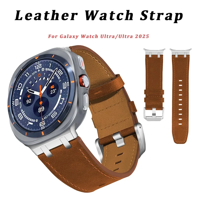 

Leather Strap for Samsung Galaxy Watch Ultra 2025 Quick Release Band for Samsung Galaxy 7 Ultra Leather New Bracelet Accessories