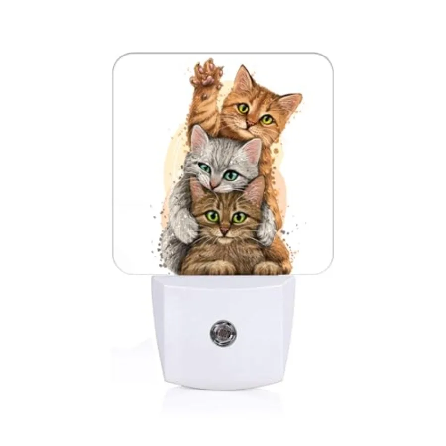 

Night Light, Plug Into Wall for Boys Girls Bedroom Decorative Square Night Light Lamp 0.5w Sleep Friendly