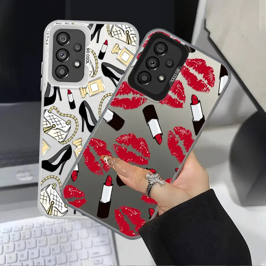 Fashion Pattern Back Phone Cover Case for Samsung Galaxy A06 A07 A03 A71 A72 A10 A20 A04 A05 A54 A56 A51 A52 A50