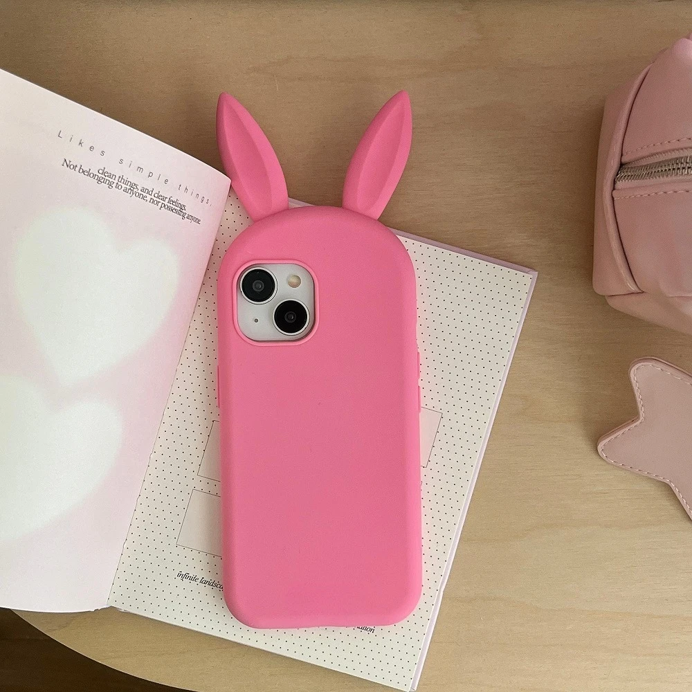 Liquid Silicone Rabbit Ears Phone Case For iPhone 17 16 15 14 13 12 Pro Max Plus Silky Touch Shockproof Protective Soft Cover - AliExpress Liquid Silicone Rabbit Ears Phone Case For iPhone 17 16 15 14 13 12 Pro Max Plus Silky Touch Shockproof Protective Soft Cover - AliExpress