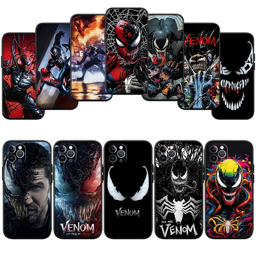 Marvel Venom Phone Case for Samsung Galaxy Note 8 9 10 20 Ultra Lite Plus A03 A11 M21 J5 J6 J7 J8 Prime Core Pro Quantum 2