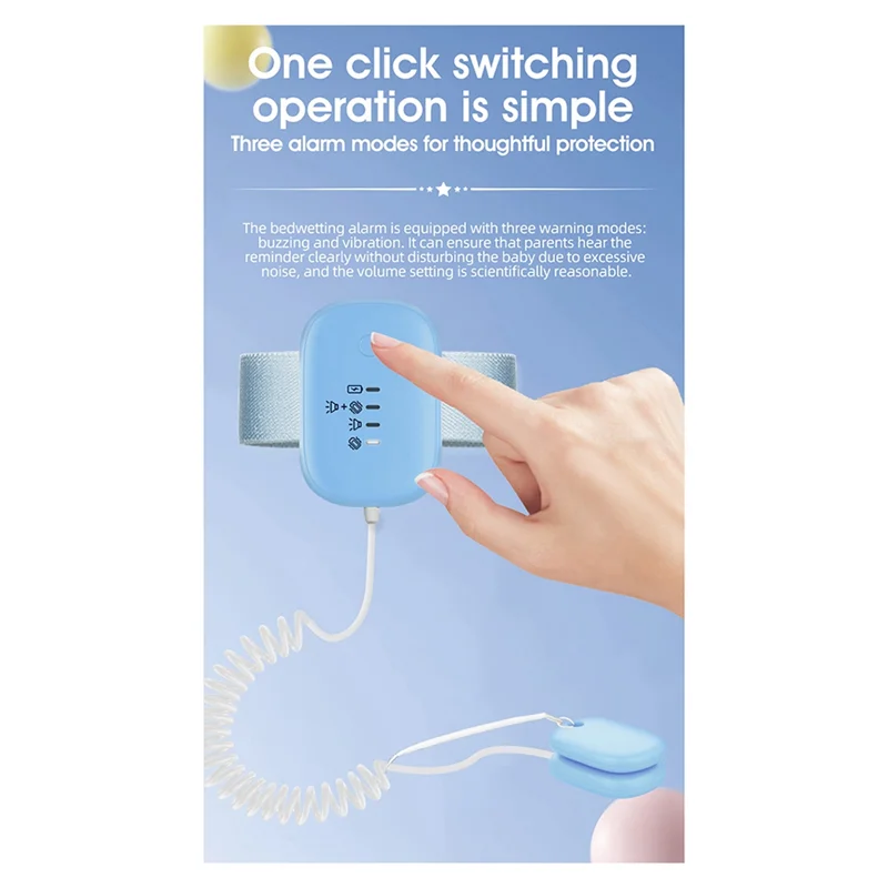 ABDJ - Alarm na nocne łapanie dla dzieci, alarm na nocne łapanie dla chłopców i dziewczynek, trening nocny, pielęgnacja starszych osób, 3 tryby alarmu, magnetyczne mocowanie
