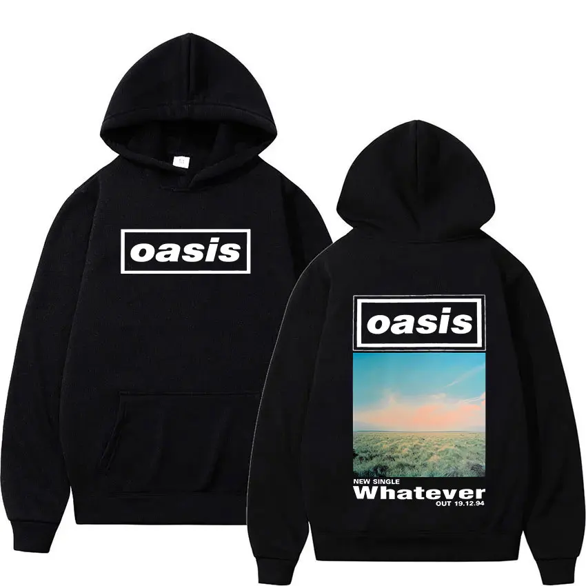 British Band O-Oasis Whatever 2024 Tour Album hoodies Men Women Hip Hop Fashion Vintage Oversized Sweatshirt Pullover Streetwear