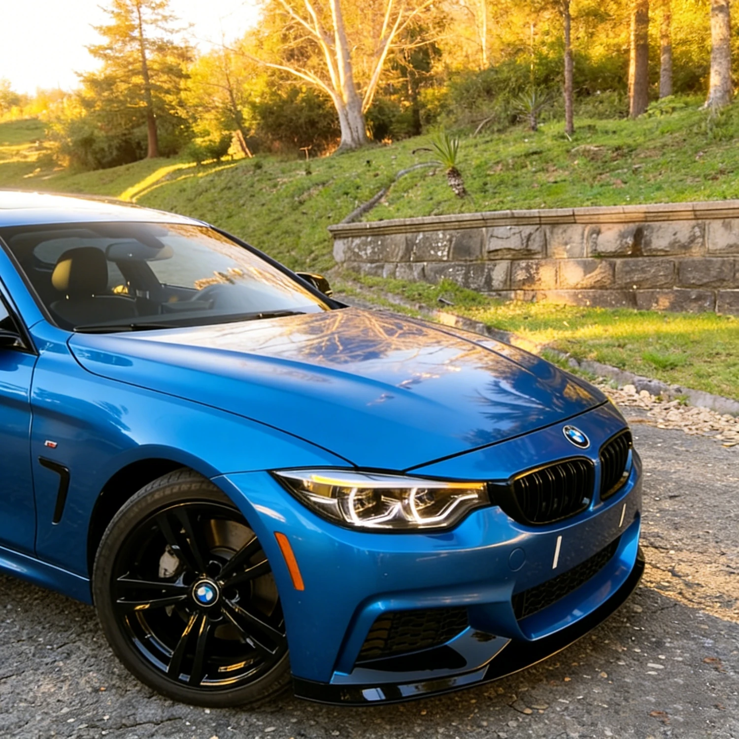 

2 шт. глянцевых черных сплиттеров переднего бампера для BMW 4 серии F32 F33 F36 420i 425d 435i M Sport 2013-2017 (до рестайлинга)