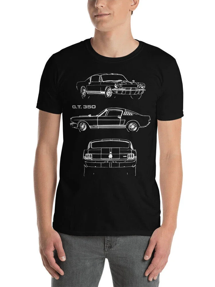 1965 Mustang GT350 Collector Muscle Car Gift T-Shirt Short Sleeve Casual 100% Cotton O-Neck Summer Mens T-shirt Size S-3XL