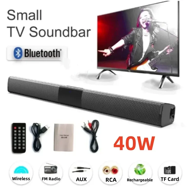 Wireless Bluetooth Speaker BS28B Sound Bar Music Column for TV Computer Home Theater Stereo System Soundbar with FM Radio RCA