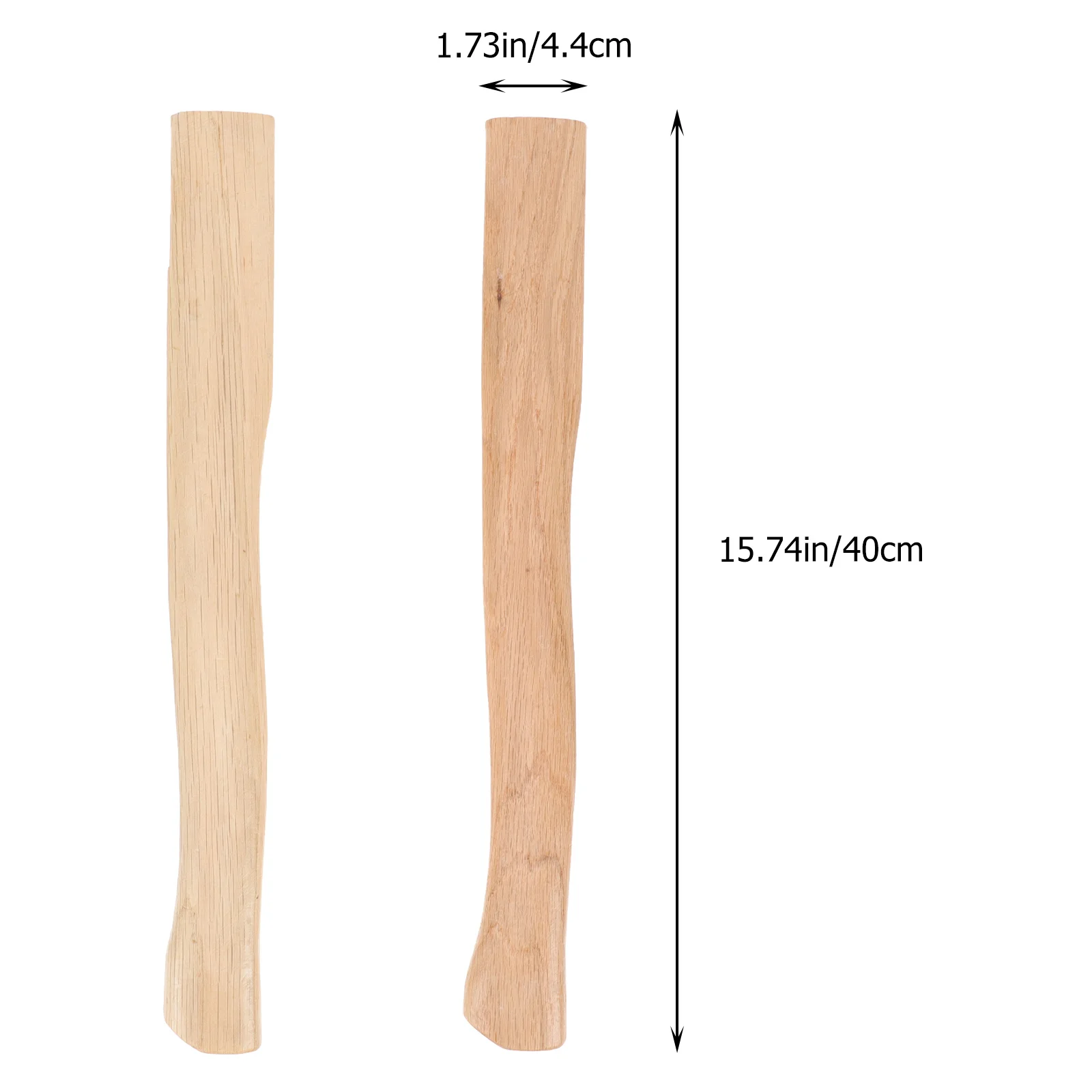 2 Pcs Simulation Hatchet Axe Wooden Handle Replacement Fitting for Tomahawk