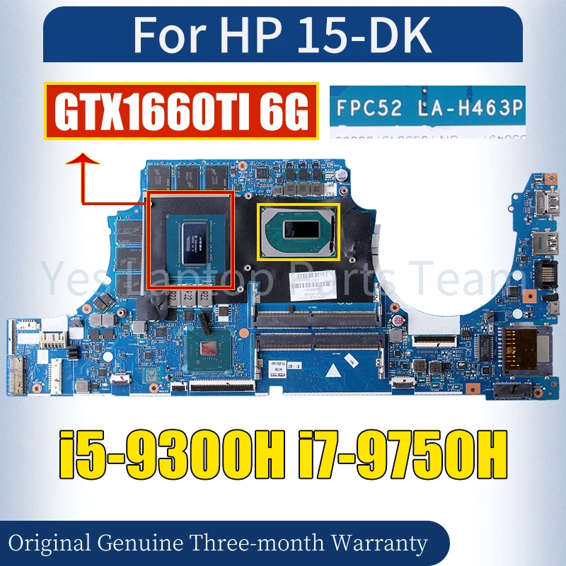 

Оригинальная материнская плата для ноутбука HP 15-DK, оригинальная системная плата для ноутбука GTX1660TI, протестирована на 100%